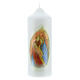 Weiße Kerze mit Heiliger Familie während der Geburt Christi, 165 x 60 mm s1