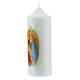 White candle of the Holy Family, Nativity Scene, 165x60 mm s3