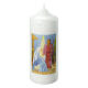 White candle with Holy Family image 165x60 mm s1