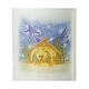 White Christmas candle, Nativity stable, set of 4, 120x60 mm s2