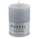 Rustic matt silver candles, set of 24, 80x60 mm s2