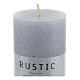 Rustic matt silver candles, set of 24, 80x60 mm s3