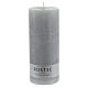 Silver candles, rustic matt finish, set of 4, 170x70 mm s2