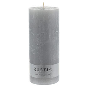 Bulk candles in rustic matte silver 4 pcs 170x70 mm
