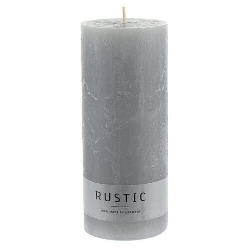 Bulk candles in rustic matte silver 4 pcs 170x70 mm 2