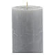 Bulk candles in rustic matte silver 4 pcs 170x70 mm s3