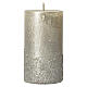 Pearly silver candles with glitter, set of 2, 170x70 mm s2