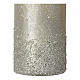 Candele argento perlate glitter 2 pz 170x70 mm s3