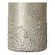 Candele Natale 4 pz argento metallizzato glitter 110x60 mm s3