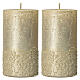 Christmas candles, champagne-coloured, set of 2, 170x70 mm s1