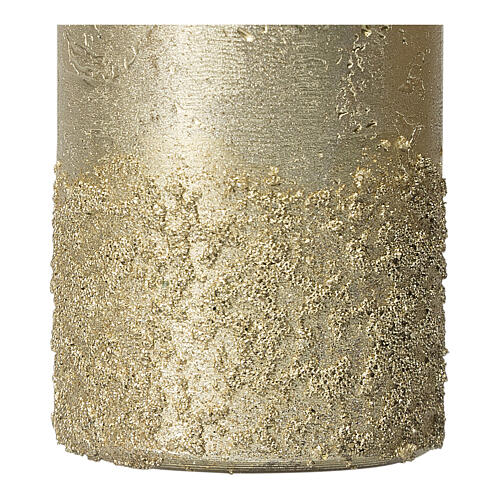 Christmas candles, gold and glitter, set of 4, 110x60 mm 3