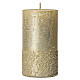Christmas candles, gold and glitter, set of 4, 110x60 mm s2