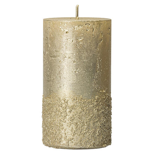 Candele natalizie oro glitter 4 pz 110x60 mm 2