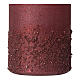 Velas rojo rubí purpurina 2 piezas 170x70 mm s3
