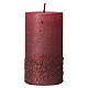 Świece czerwone rubinowe brokat 170x70 mm, 2 sztuki s2