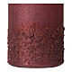 Christmas candles, deep red and glitter, set of 4, 110x60 mm s3