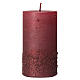 Christmas candles ruby red glitter 4 pcs 110x60 mm s2