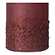 Christmas candles ruby red glitter 4 pcs 110x60 mm s3