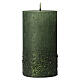 Christmas candles, green and glitter, set of 2, 170x70 mm s2