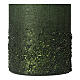 Green Christmas candles with glitter 2 pcs 170x70 mm s3