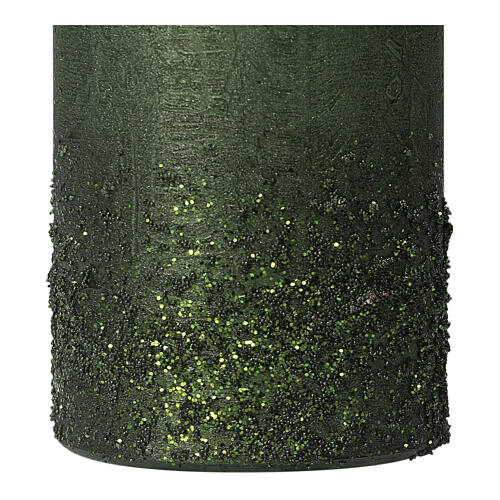 Candele verde glitter Natale 4 pz 110x60 mm 3