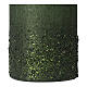 Świece zielone brokat Boże Narodzenie 110x60 mm, 4 sztuki s3