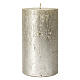 Silver pearl Christmas candles 2 pcs 170x70 mm s2