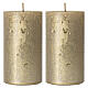Antique gold Christmas candles 2 pcs 170x70 mm s1