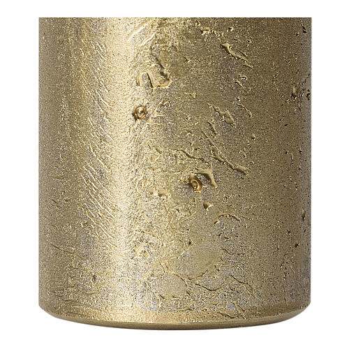 Świece bożonarodzeniowe złoto antyczne 110x60 mm, 4 sztuki 3