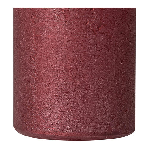 Red ruby Christmas candles, set of 2, 170x70 mm 3