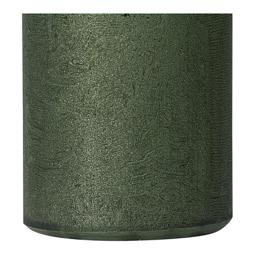 Pearly green Christmas candles, set of 2, 170x70 mm 3