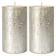 Christmas candles in titanium gray 2 pcs 170x70 mm s1