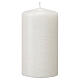 Christmas candles, satin white, set of 4, 150x60 mm s2