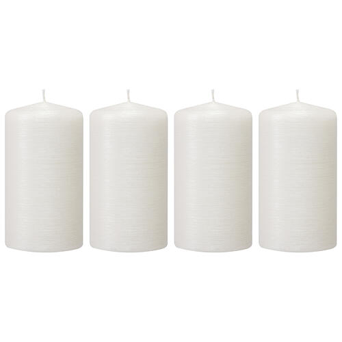 Bougies de Noël blanc satiné 4 pcs 150x60 mm 1