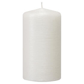 Candele natalizie bianco satinato 4 pz 150x60 mm