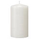 Christmas candles, satin white, set of 4, 130x70 mm s2