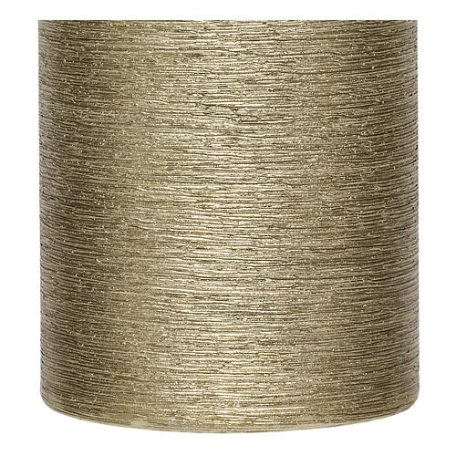 Christmas candles, satin gold, set of 4, 150x60 mm 3