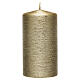 Christmas candles in gold satin 4 pcs 150x60 mm s2