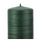Velas navideñas verde satinado 4 piezas 130x70 mm s2