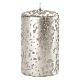 Christmas candles, set of 4, glittery silver, 150x70 mm s2