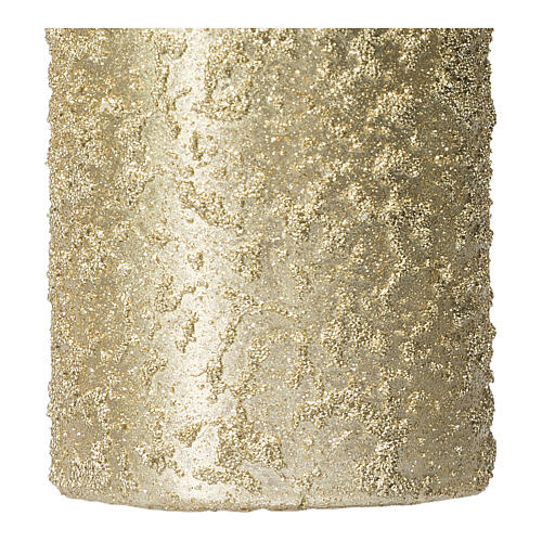 Christmas candles, glittery champagne-coloured, set of 4, 100x60 mm 3
