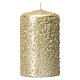 Christmas candles, glittery champagne-coloured, set of 4, 100x60 mm s2