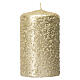 Christmas candle in light gold glitter 4 pcs 150x70 mm s2