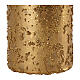 Christmas candles, set of 4, old gold with glitter, 100x60 mm s3
