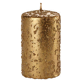 Candele natalizie 4 pz oro antico glitter 100x60 mm