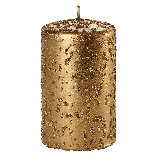 Świece Boże Narodzenie złoto antyczne brokatowe 4 szt. 150x70 mm 2