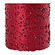 Christmas candles, set of 4, red with glittery flakes, 100x60 mm s3