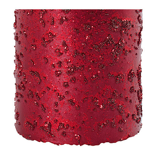 Candele rossa fiocchi Natale 4 pz 100x60 mm 3