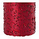 Christmas candles, set of 4, red ruby with glitter, 150x70 mm s3