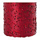 Velas rojo rubí purpurina Navidad 4 piezas 150x70 mm s3